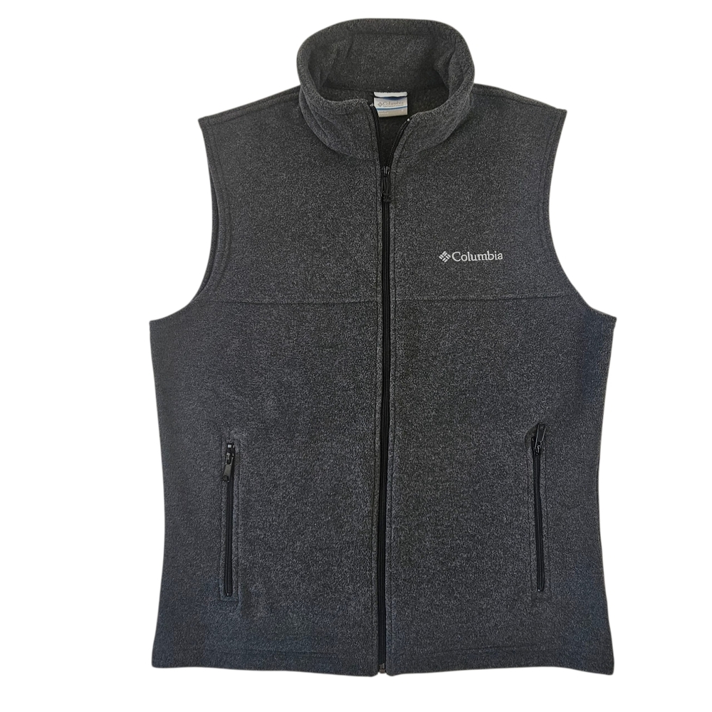 Columbia Men's Charcoal Full-Zip Fleece Lined Vest